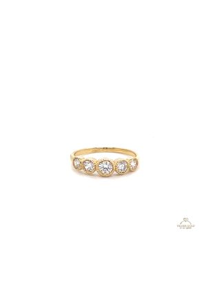 Inel de logodna personalizat din Aur Galben 14k Engagement Ring