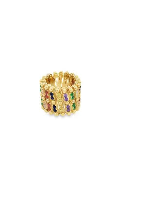 Inel & bratara din Aur Galben 14K Gold Stacked Ring