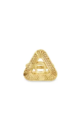 Inel din Aur Galben 14K Triangular Gold Ring