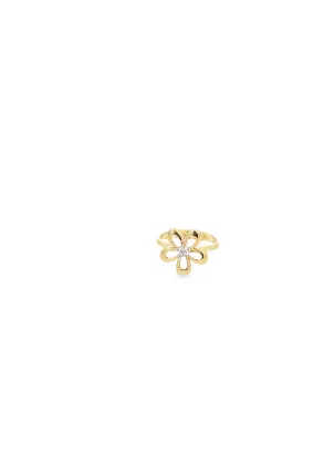 Inel din Aur Galben 14K Floral Spark Ring