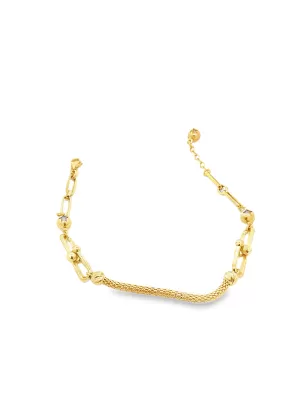 Bratara din Aur Galben 14K Textured Link Bracelet