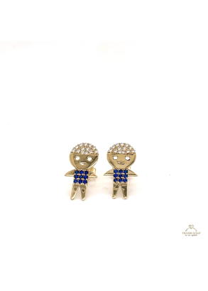 Cercei Baieti din Aur Galben 14K Family Jewelry