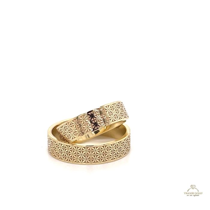 Biggest Overwhelm Isaac Verighete Lux din Aur Galben 14k Gold Wedding Rings