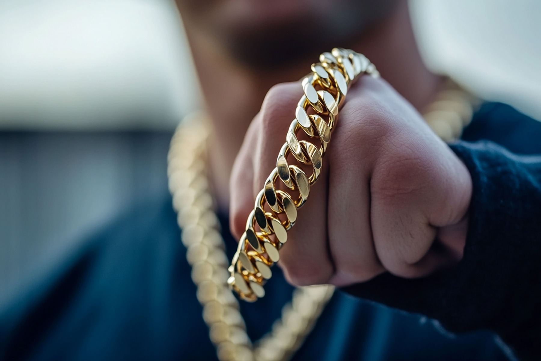 Brățară din aur masivă pentru bărbați, stil modern