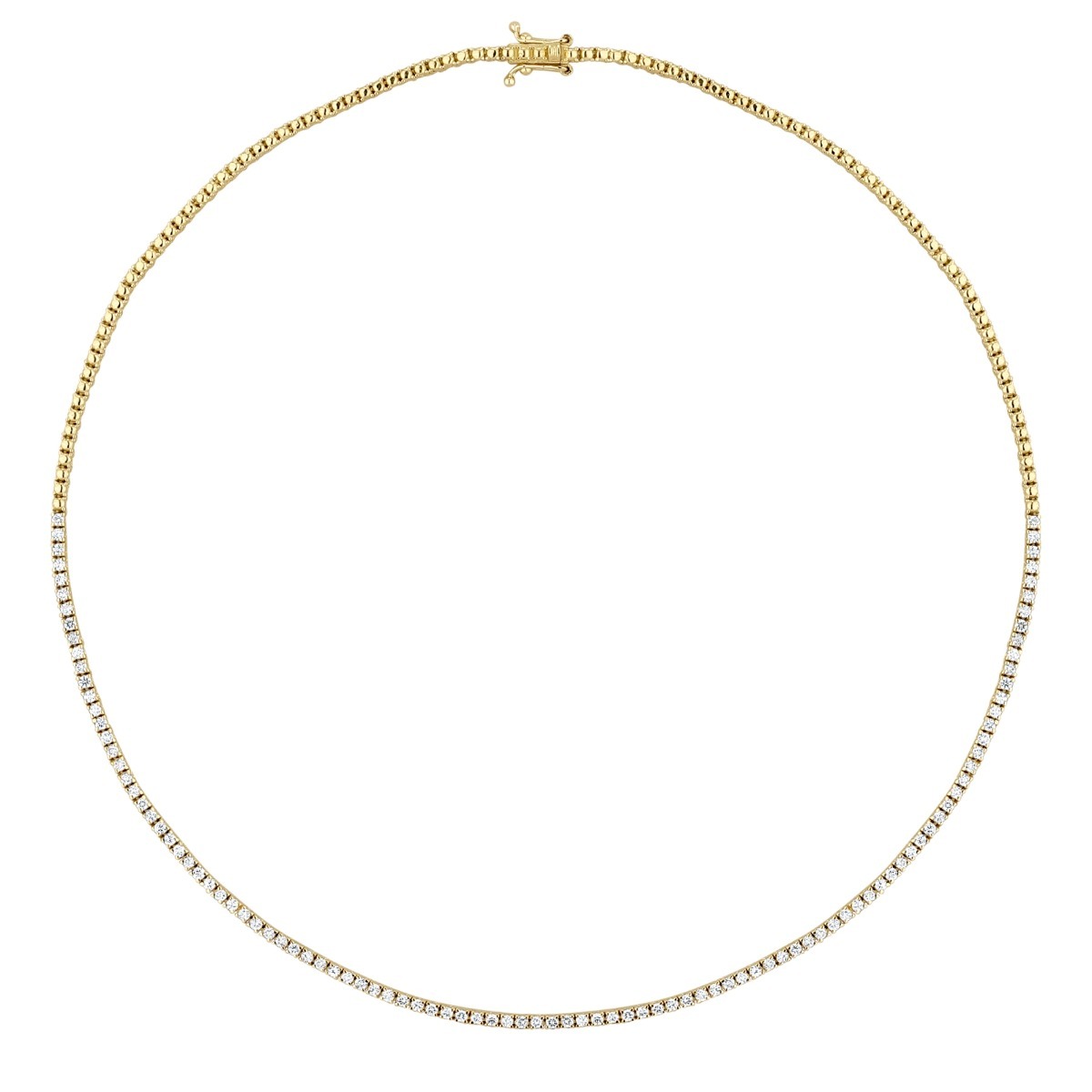 Colier diamante din Aur Galben 18K Real Diamond Necklace-0