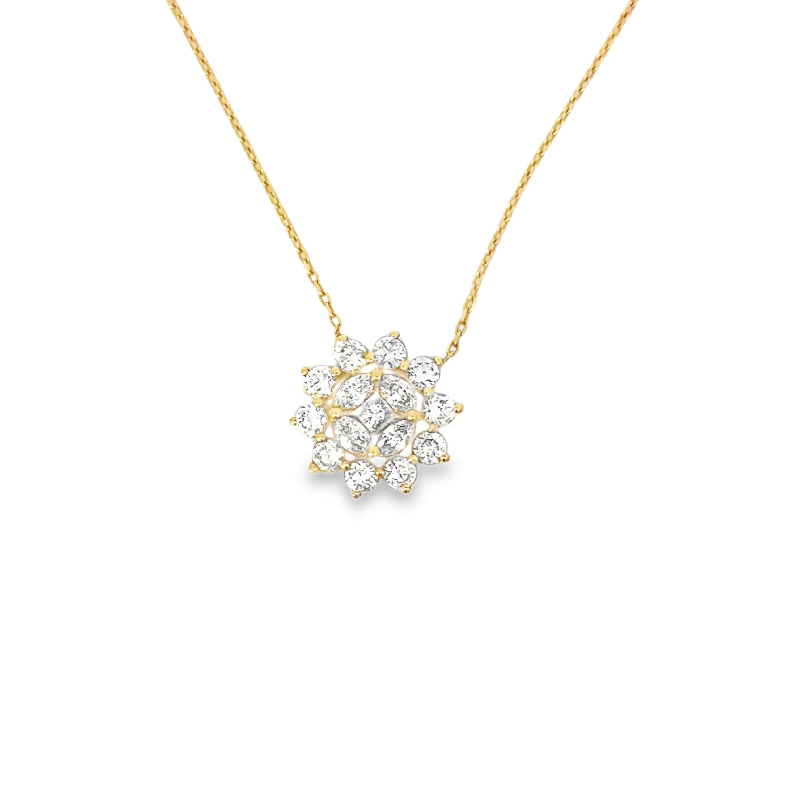 Colier din Aur Galben 18K Refined Diamond Necklace-0