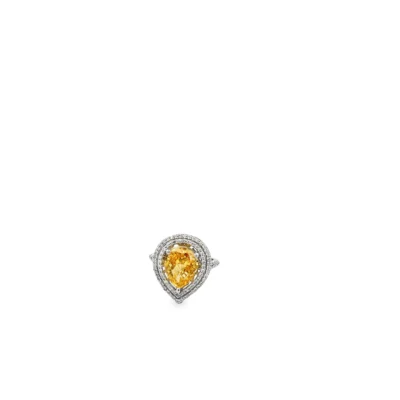 Inel din Aur Alb 18K Pear-Shaped Diamond Ring-0