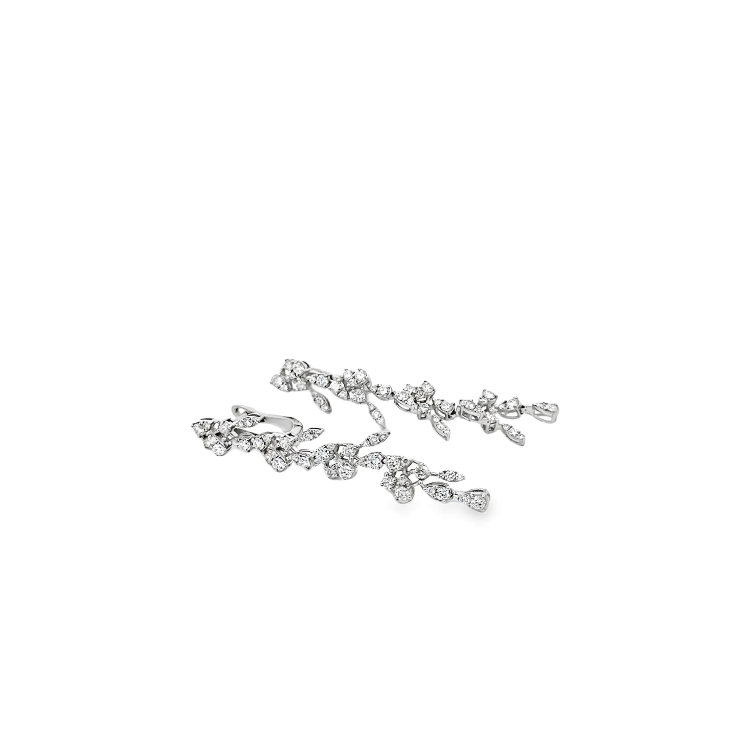 Cercei din Aur Alb 18K Round Cut Diamond Studs-0