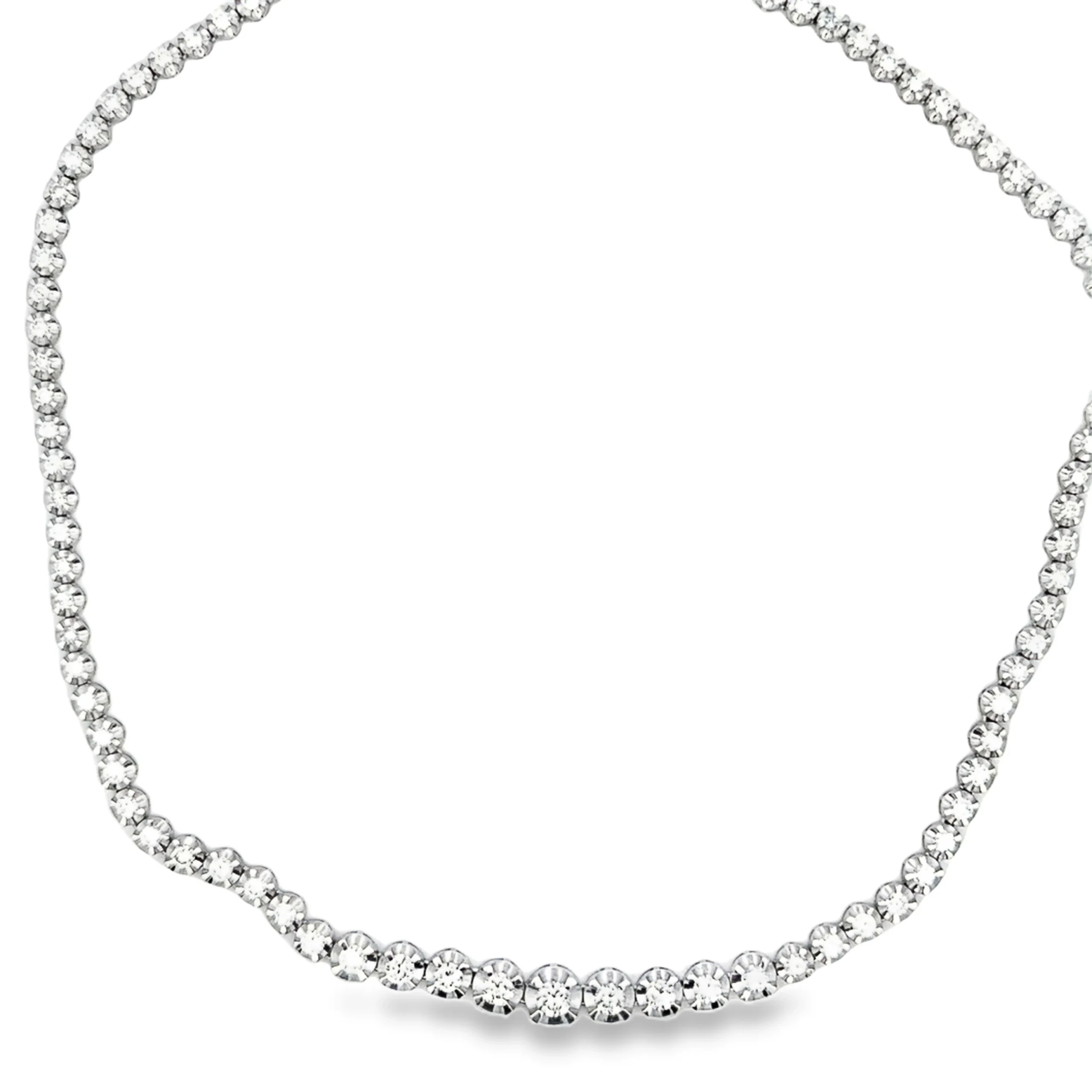 Colier din Aur Alb 18K Diamond Brilliance Necklace-0